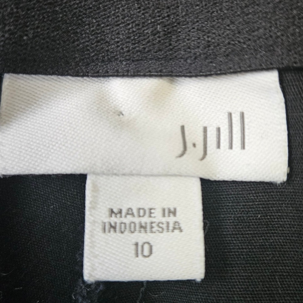 J Jill Black White‎ Geometric Print Straight Leg Pants Womens Size 10 Office - Picture 4 of 10